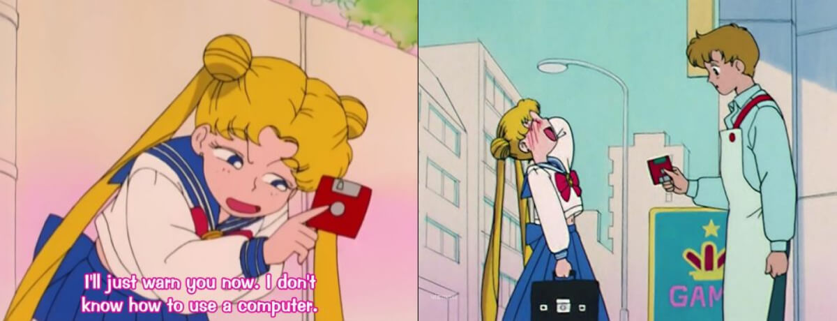 Đĩa mềm thịnh hành tại Nhật đến nỗi xuất hiện nhiều trong các ấn phẩm văn hóa, đơn cử là Sailor Moon.